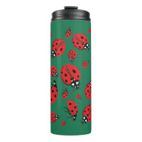 A lot of Ladybugs Lucky Pattern Green