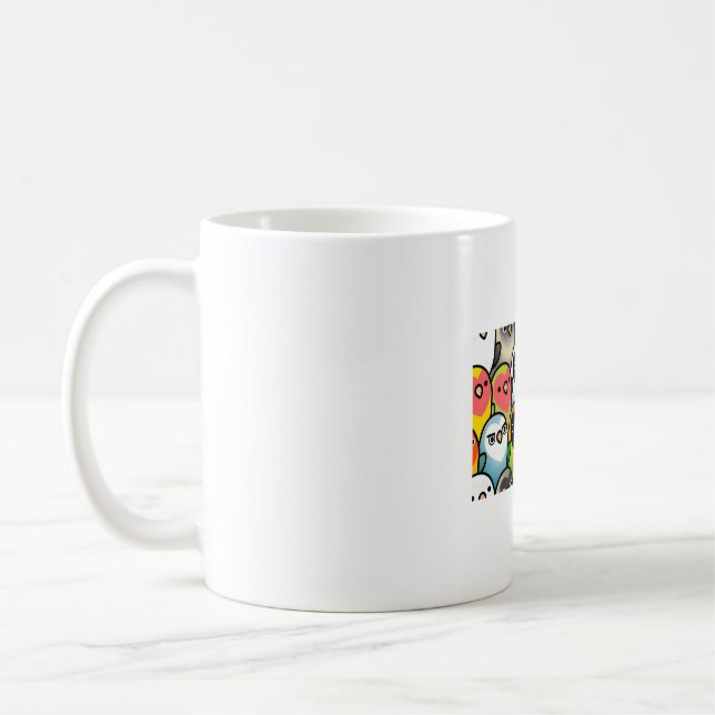 A Lot of Lovebirds Coffee Mug (Left)