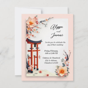 A Love Blossoming Under the Cherry Trees Invitation