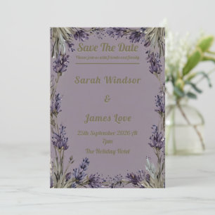 A Love in Bloom Lavender Wedding Invitation