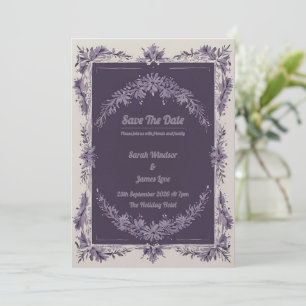A Love in Bloom Lavender Wedding Invitation