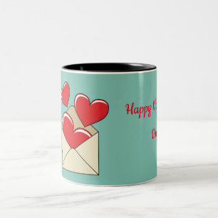 A Love Letter Add Your Text Two-Tone Coffee Mug
