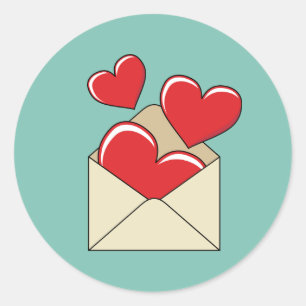 A Love Letter Classic Round Sticker