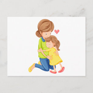 A love of a mother and a daughter postcard