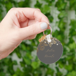 "A Love Story Unfolds: Our Wedding Key Ring