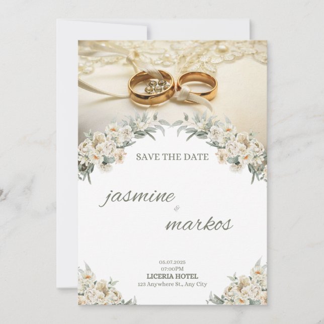 A Love Written in Time Invitation (Front)