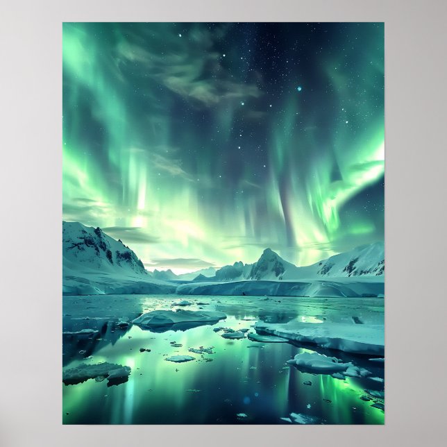 A lovely Aurora Borealis  Poster (Front)