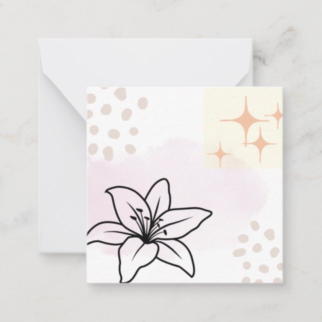 A Lovely  Bohemian-Inspired Design on a Postcard (Front)