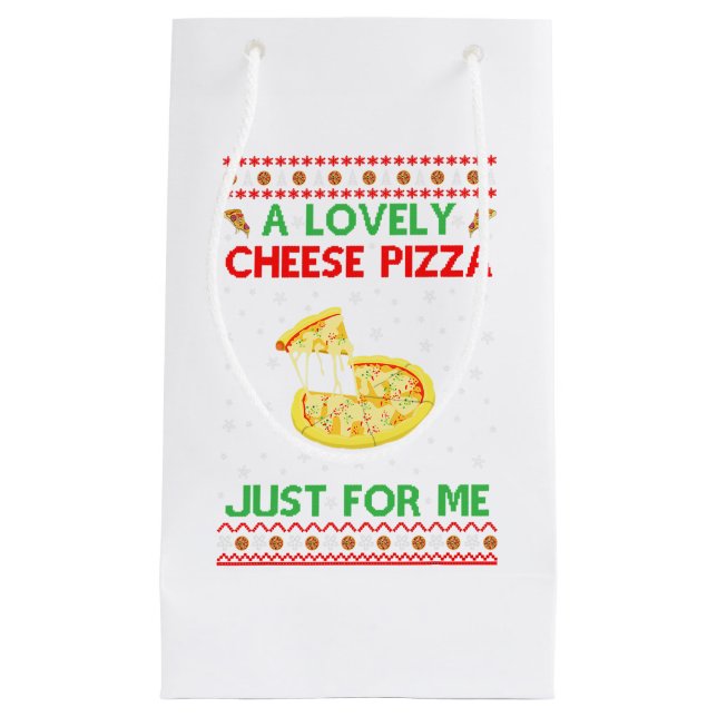 A Lovely Cheese Pizza Shirt Alone Funny Kevin X-Ma Small Gift Bag (Front)