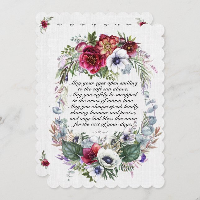 A Lovely Day For A Wedding Invitation (Front/Back)