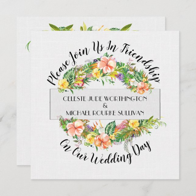 A Lovely Day For A Wedding Invitation (Front/Back)