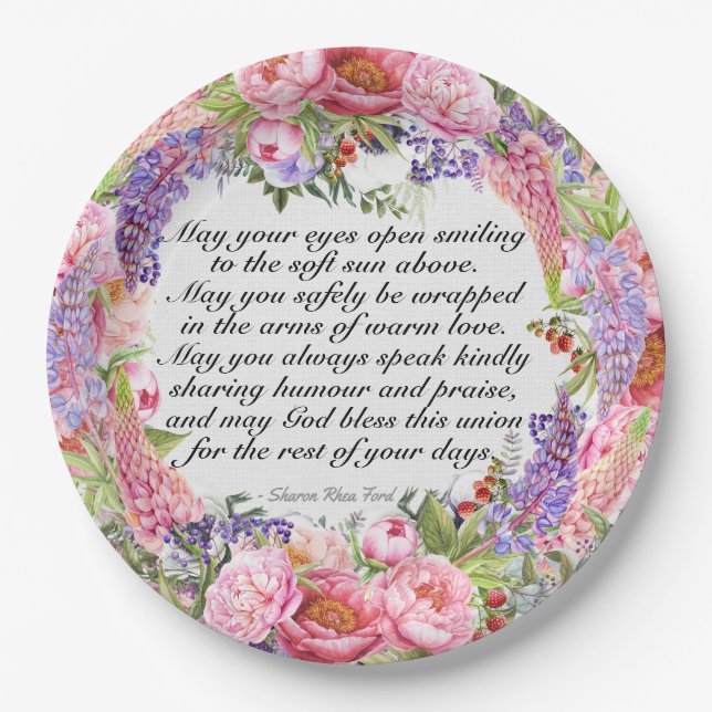 A Lovely Day For A Wedding Paper Plate (Front)