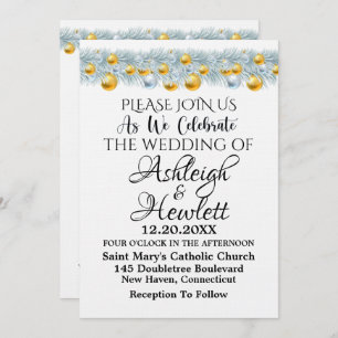 A Lovely Day For A Wedding See Back - Invitation