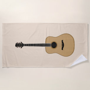 A lovely guitar beach towel