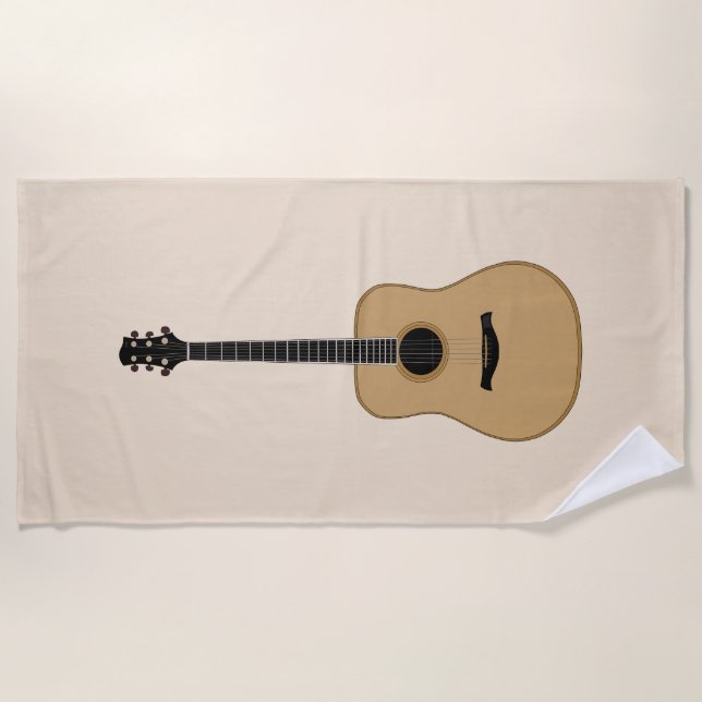 A lovely guitar beach towel (Front)