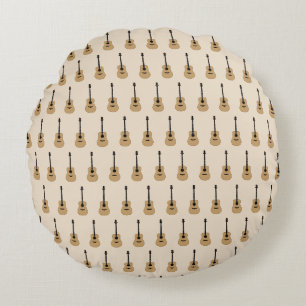 A lovely guitar round cushion