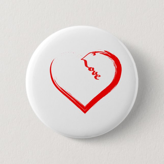 A Lovely Heart Button (Front)
