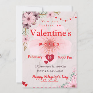 A Lovely Night In – Valentine’s Party for Teachers Invitation