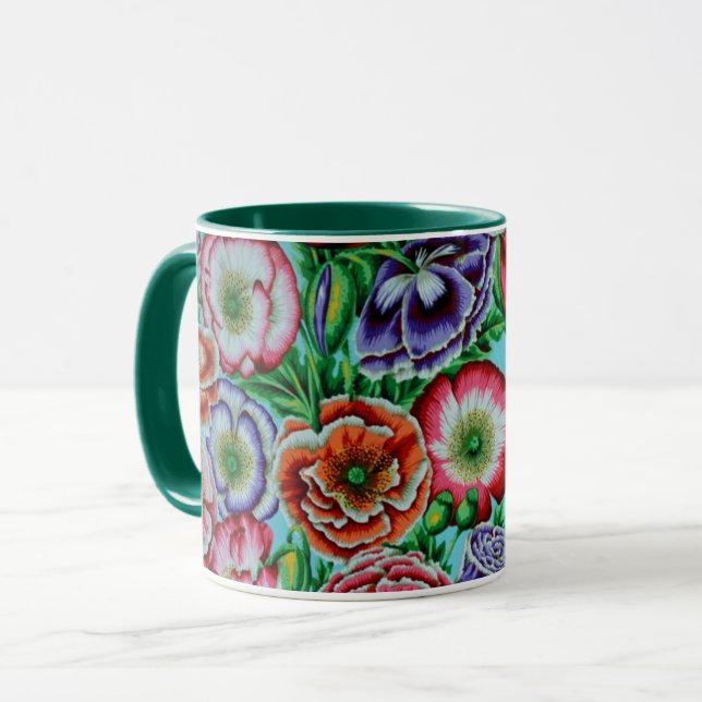 A Lovely Philip Jacobs Fabric Poppy Garden Mug (Front Left)