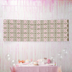 A lovely pink and brown patterned background featu banner