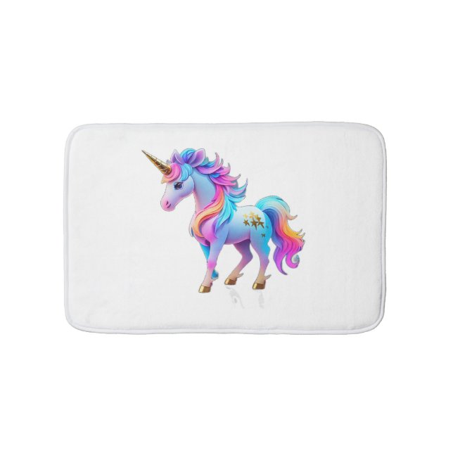 A Lovely Unicorn Sticker 1 Bath Mat (Front)