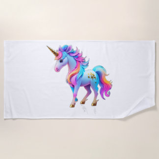 A Lovely Unicorn Sticker 1 Beach Towel