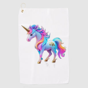 A Lovely Unicorn Sticker 1 Golf Towel