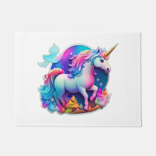 A Lovely Unicorn Sticker Doormat