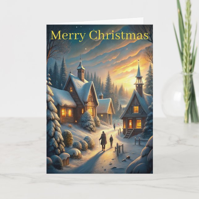 A Lovely Winter Scene Holiday Card (Front)