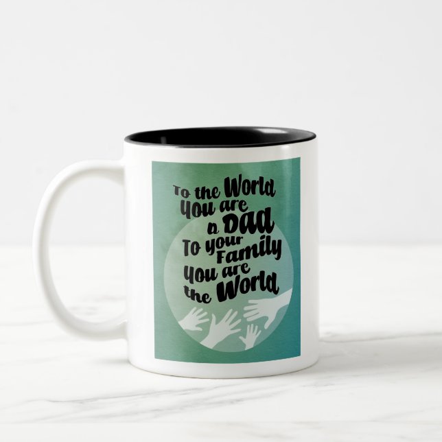 A loving Dad  Two-Tone Coffee Mug (Left)