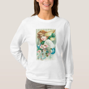 A Loving Thought Maiden with Bonnet T-Shirt
