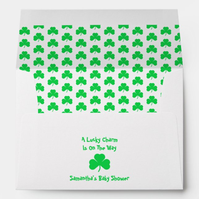 A Lucky Charm Is On The Way Envelope (Back (Bottom))