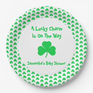 A Lucky Charm Is On The Way Paper Plate