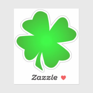 A lucky green Irish Shamrock, 4 leaf clover