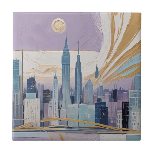 A Lunar Cityscape Tile (Front)