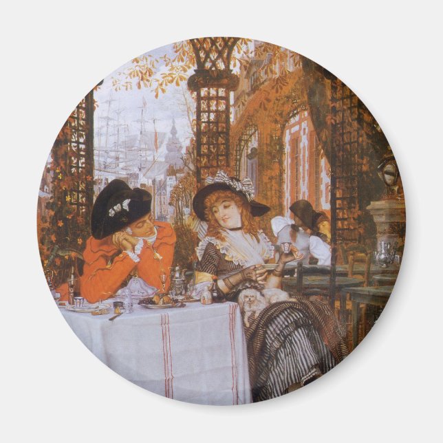 A Luncheon (Le Dejeuner) by James Tissot Magnet (Front)