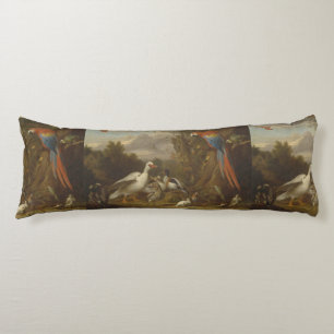 A Macaw Ducks Parrots and Other Birds in a Landsca Body Cushion