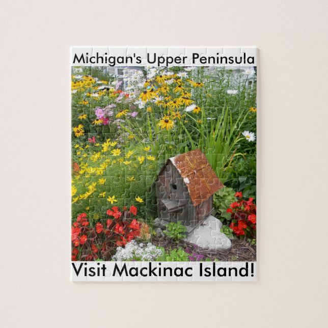 A Mackinac Island Flower Garden Jigsaw Puzzle (Vertical)