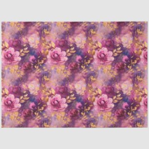 A Magenta Floral Series Design #18 Tissue Paper