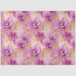 A Magenta Floral Series Design #1 Tissue Paper