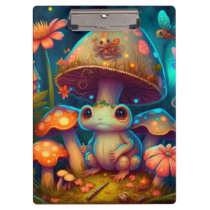 A magic mushroom frog clipboard