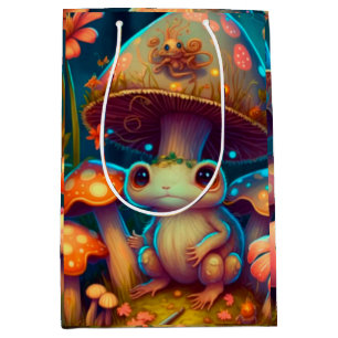 A magic mushroom frog medium gift bag
