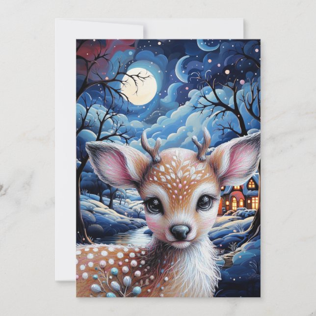 A MAGICAL CHRISTMAS EVE Flat Holiday Card (Front)