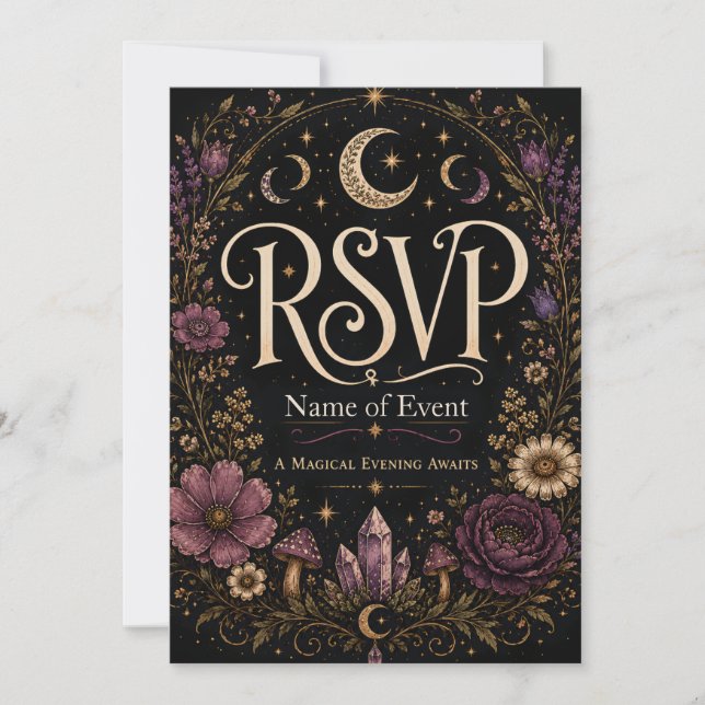 “A Magical Evening Awaits” RSVP (Front)
