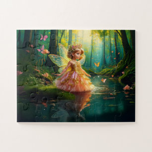 A magical fairy in a pond jigsaw puzzle