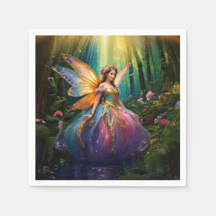 A Magical Fairy in an Enchanted Forest Napkin