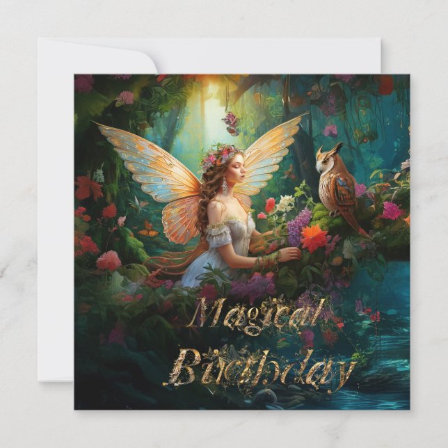 A magical fairy pond Magical Happy Birthday (Front)