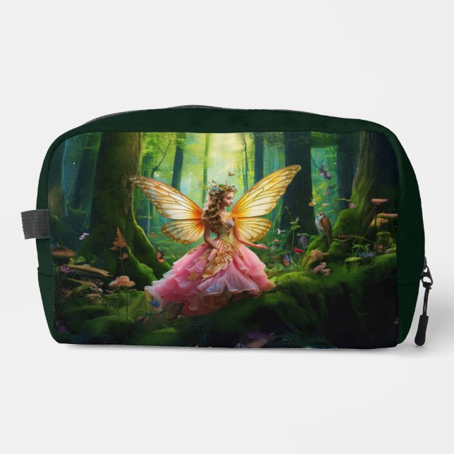 A magical fairy woodland forest  dopp kit (Front)