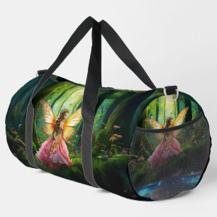A magical fairy woodland forest duffle bag