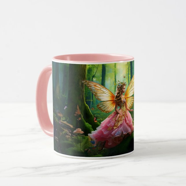 A magical fairy woodland forest  mug (Front Left)